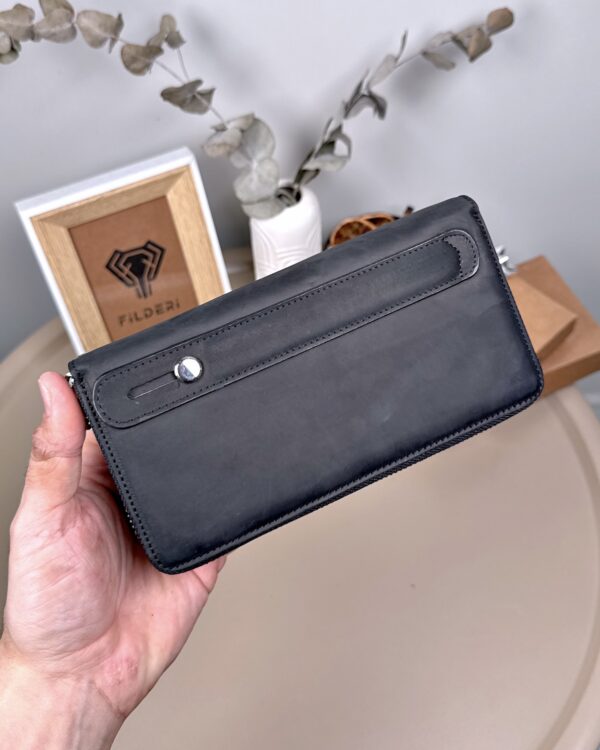 Çift Telefon Bölmeli Cüzdan – Siyah Guti Hakiki Deri | 2079