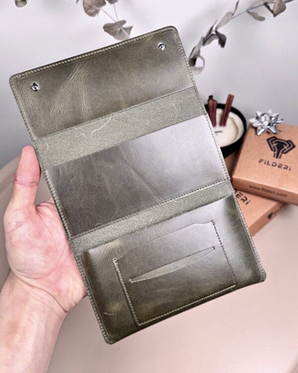 Hakiki Deri Tütün Kesesi – Yeşil Renk | 2131