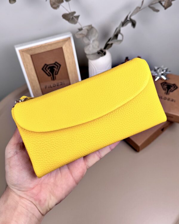 Kadın Cüzdan – Soft Sarı Hakiki Deri | 2049