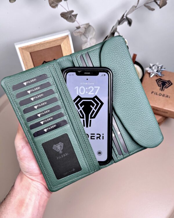 Kadın Cüzdan – Yeşil Yumuşak Hakiki Deri | 2049