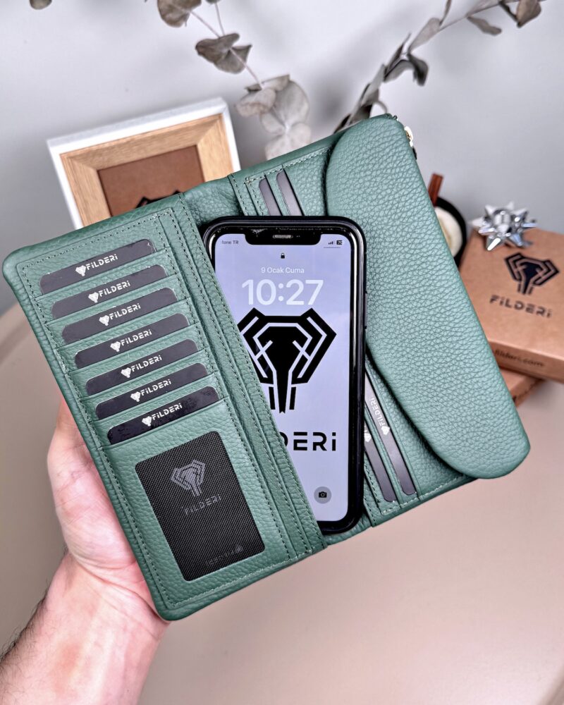 Kadın Cüzdan – Yeşil Yumuşak Hakiki Deri | 2049