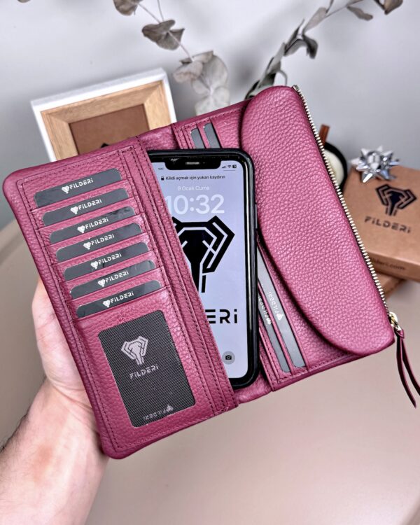 Kadın Cüzdan – Bordo Yumuşak Hakiki Deri | 2049