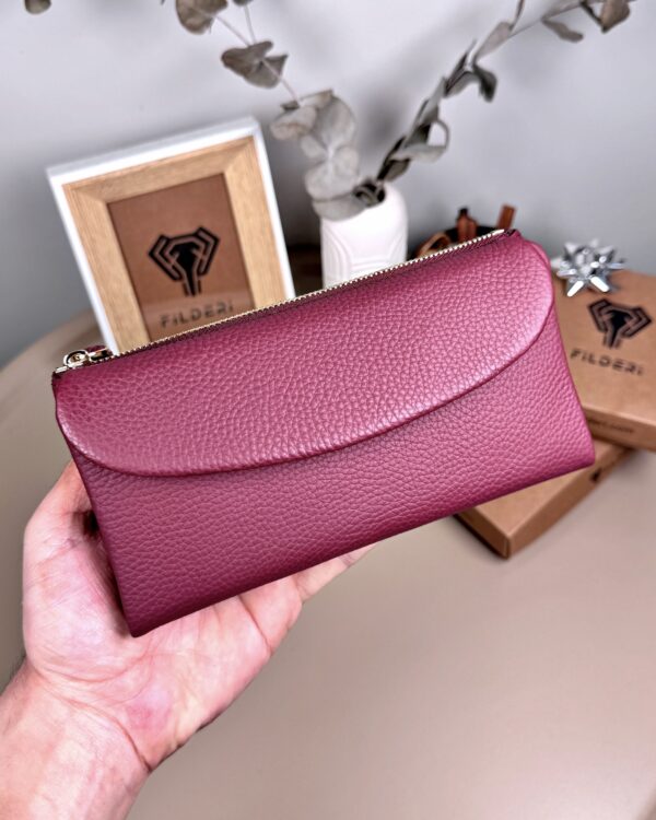 Kadın Cüzdan – Bordo Yumuşak Hakiki Deri | 2049