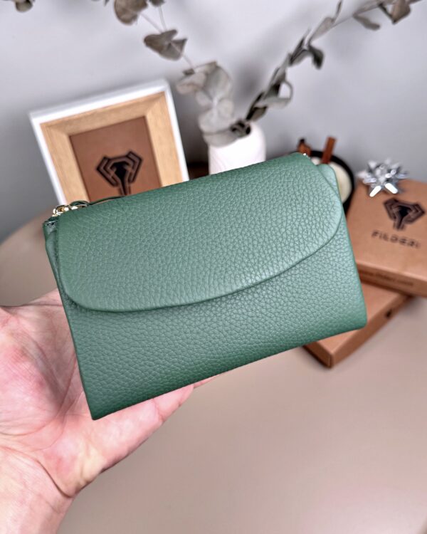 Küçük Kadın Cüzdan - Hakiki Deri Yeşil | 2064