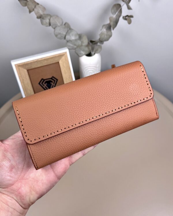 Saraciye Dikişli - Taba Hakiki Deri Guti Cüzdan | 2022