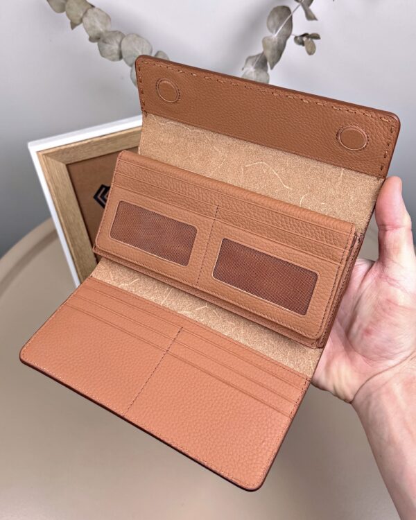 Saraciye Dikişli - Taba Hakiki Deri Guti Cüzdan | 2022