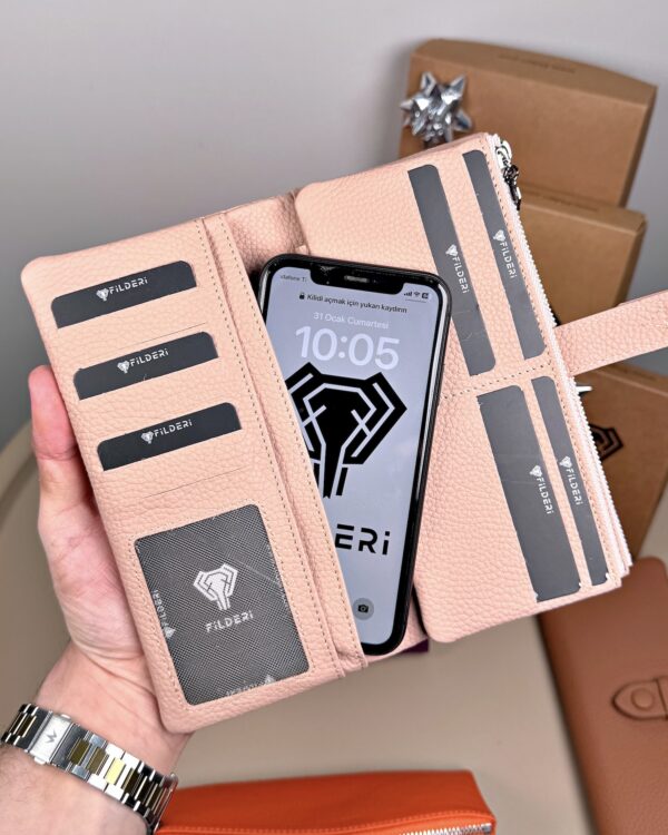 Kadın Cüzdan – Hakiki Deri, Fermuarlı & Mıknatıslı Pudra | 2133