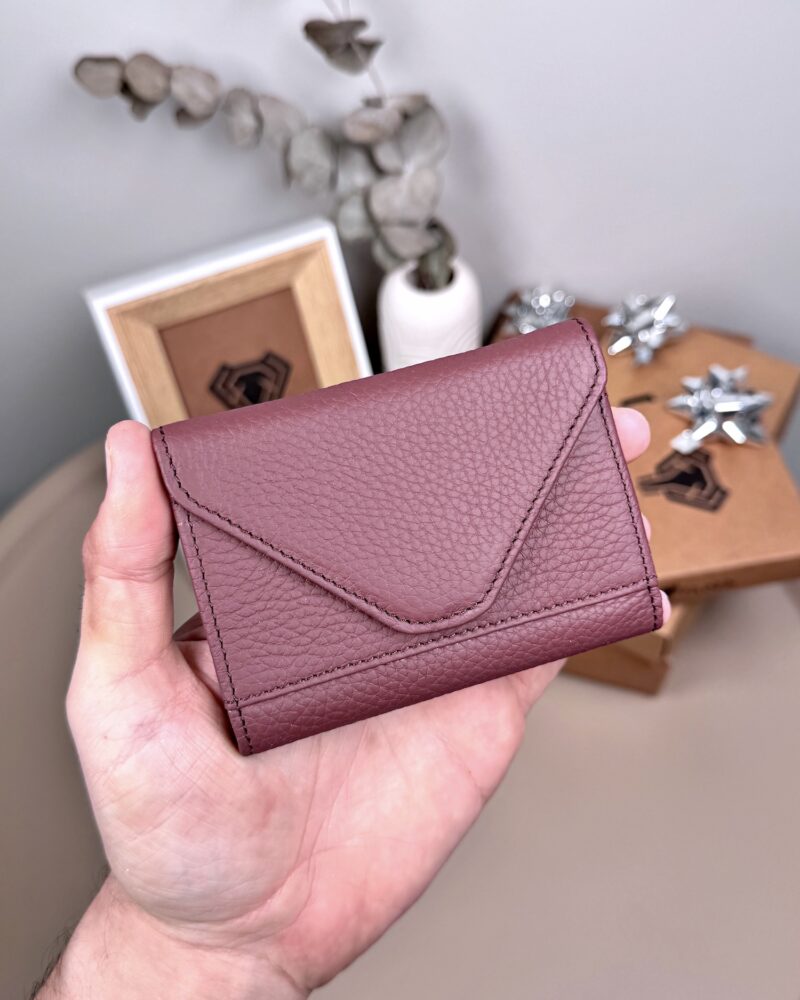 Akordiyon Kartlık - Hakiki Deri Bordo Renk | 2063