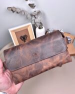 Erkek El Çantası – Hakiki Deri, Kahve Eskitme Deri | 2056