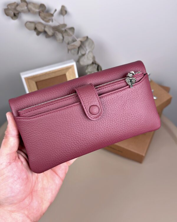 Telefon Bölmeli Cüzdan – Hakiki Deri, Kartlıklı, Bordo | 2134