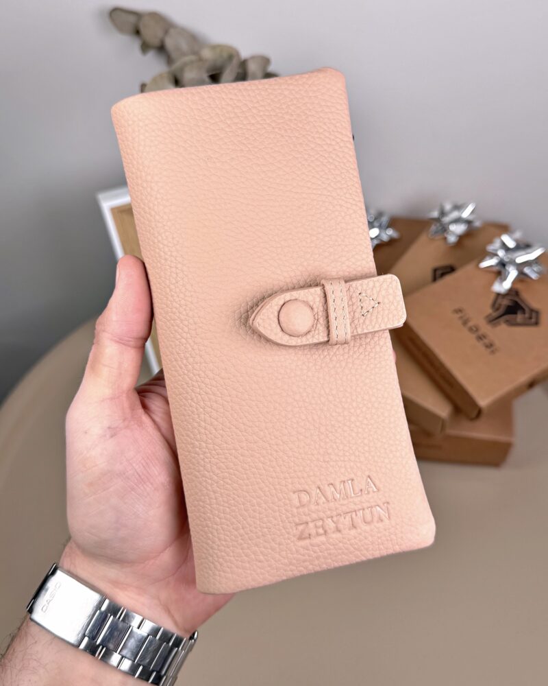 Kadın Cüzdan – Hakiki Deri, Fermuarlı & Mıknatıslı Pudra | 2133