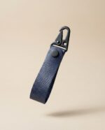 Hakiki Deri Anahtarlık Lacivert – Karabina Klipsli