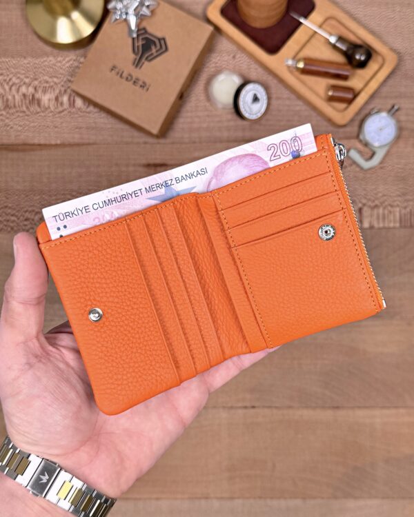 Hakiki Deri Yumuşak Cüzdan – Turuncu | 2140