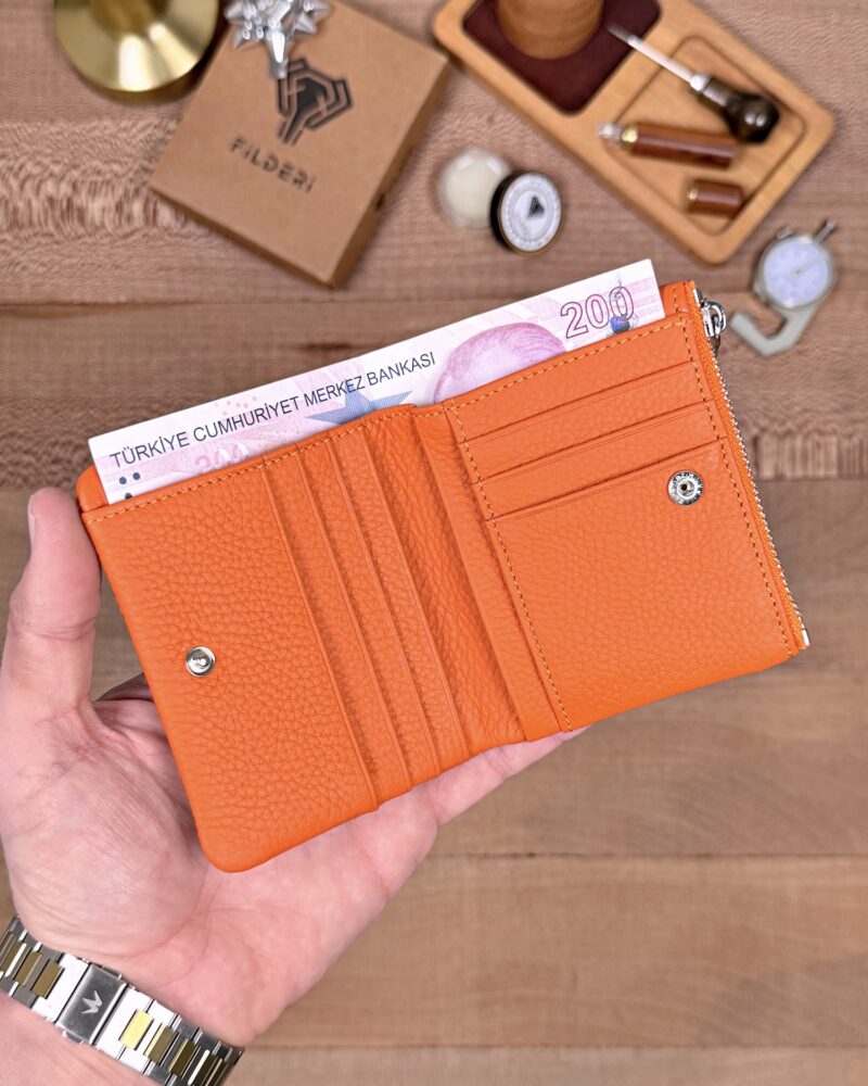 Hakiki Deri Yumuşak Cüzdan – Turuncu | 2140