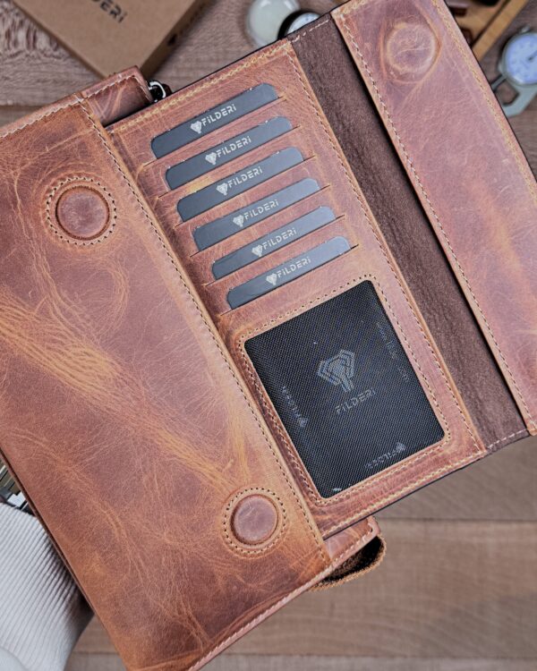 Hakiki Deri Erkek El Çantası – Çekmeli Kartlık, Fındık | 2137