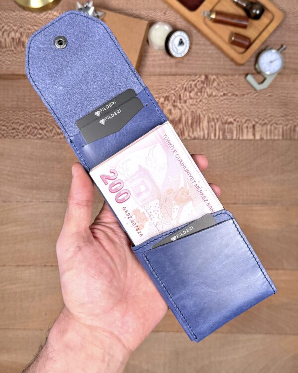 Hakiki Deri Pratik Cüzdan – Hızlı Erişimli – Lacivert | 2142