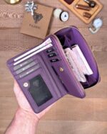 Kadın Cüzdan – Mor Hakiki Deri, Lüks Model | 2091