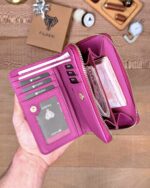 Kadın Cüzdan – Fuşya Hakiki Deri, Lüks Model | 2091