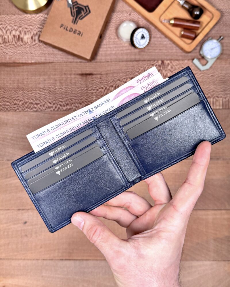 İnce Erkek Cüzdan – Hakiki Deri Lacivert Renk | 2144