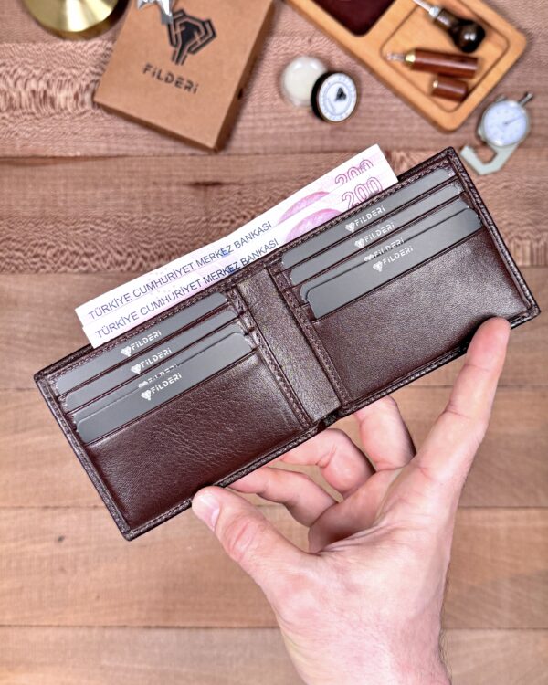 İnce Erkek Cüzdan – Hakiki Deri Acı Kahve Renk | 2144