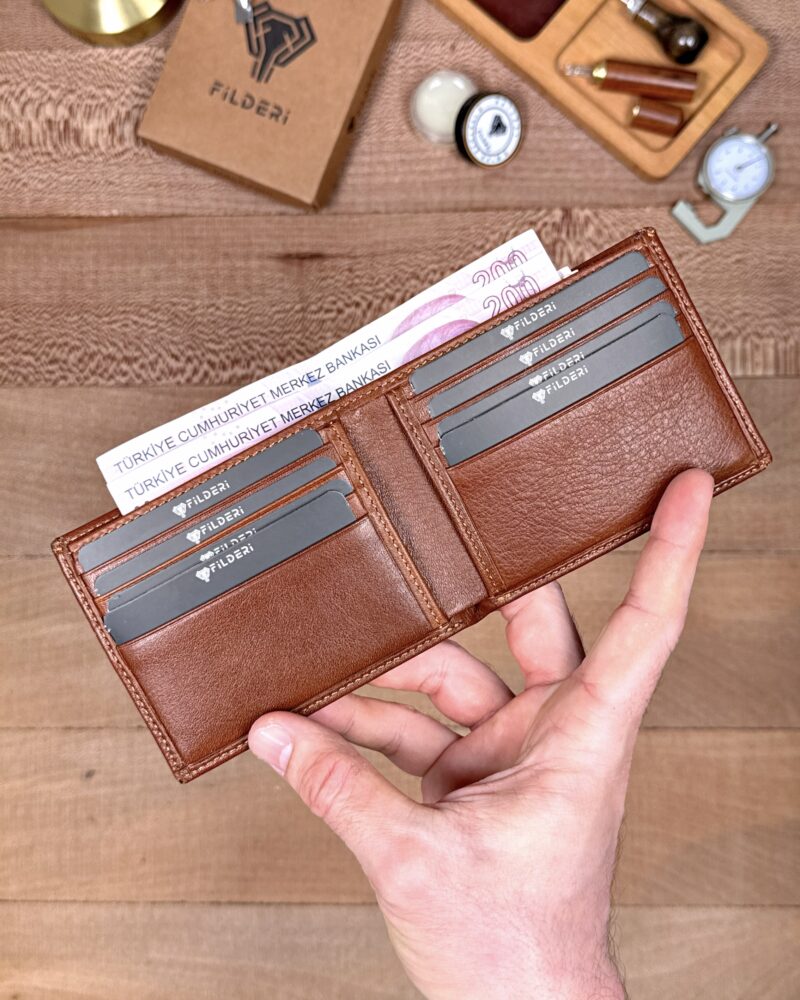 İnce Erkek Cüzdan – Hakiki Deri Arsel Taba Renk | 2144