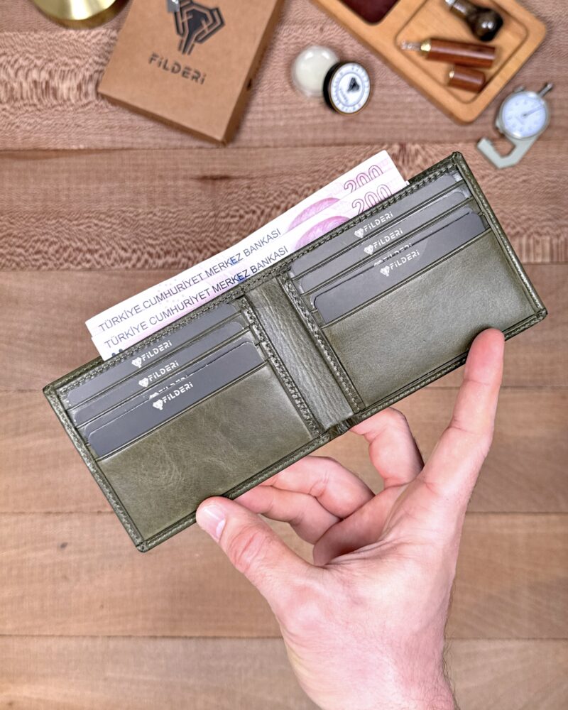 İnce Erkek Cüzdan – Hakiki Deri Yeşil Renk | 2144