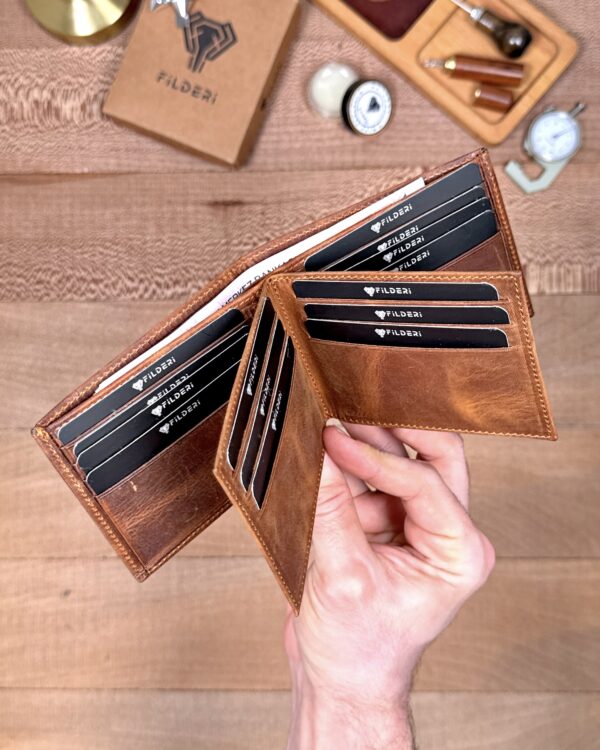 Erkek Cüzdan Kelebek Model – Hakiki Deri Fındık | 2145