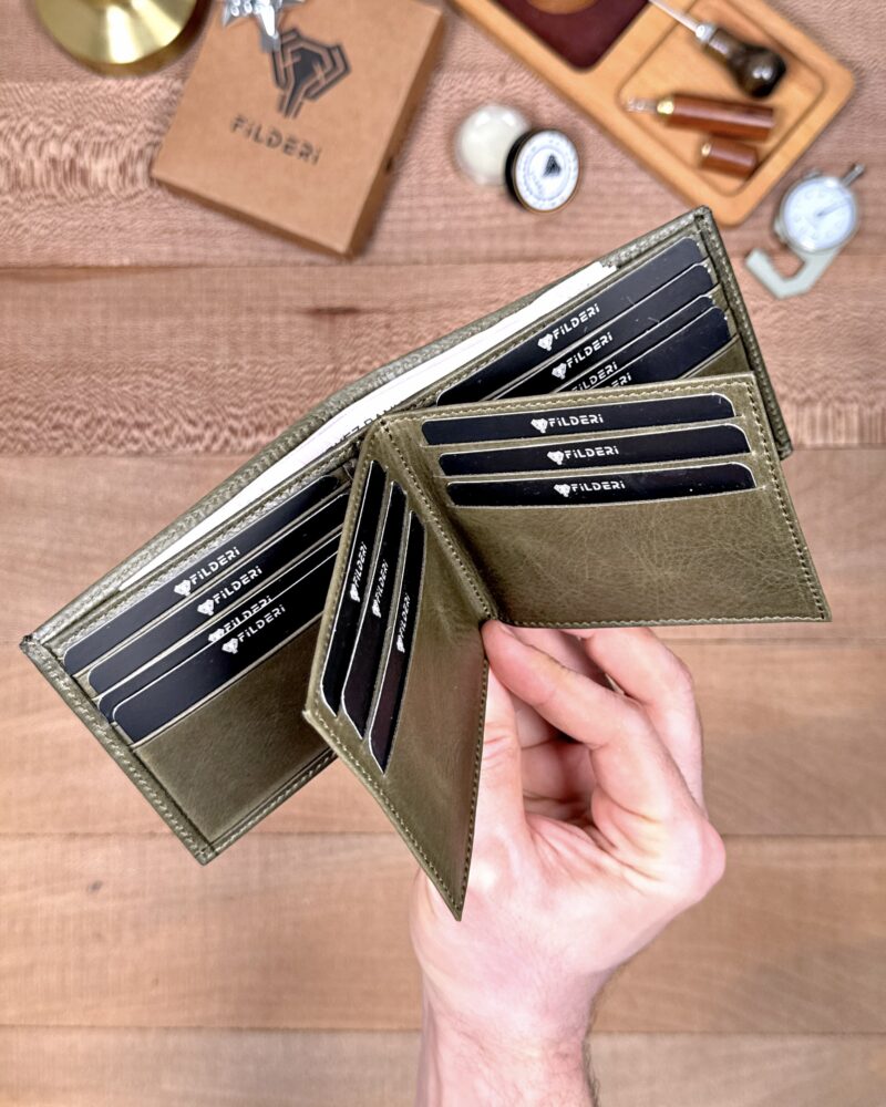 Erkek Cüzdan Kelebek Model – Hakiki Deri Yeşil | 2145