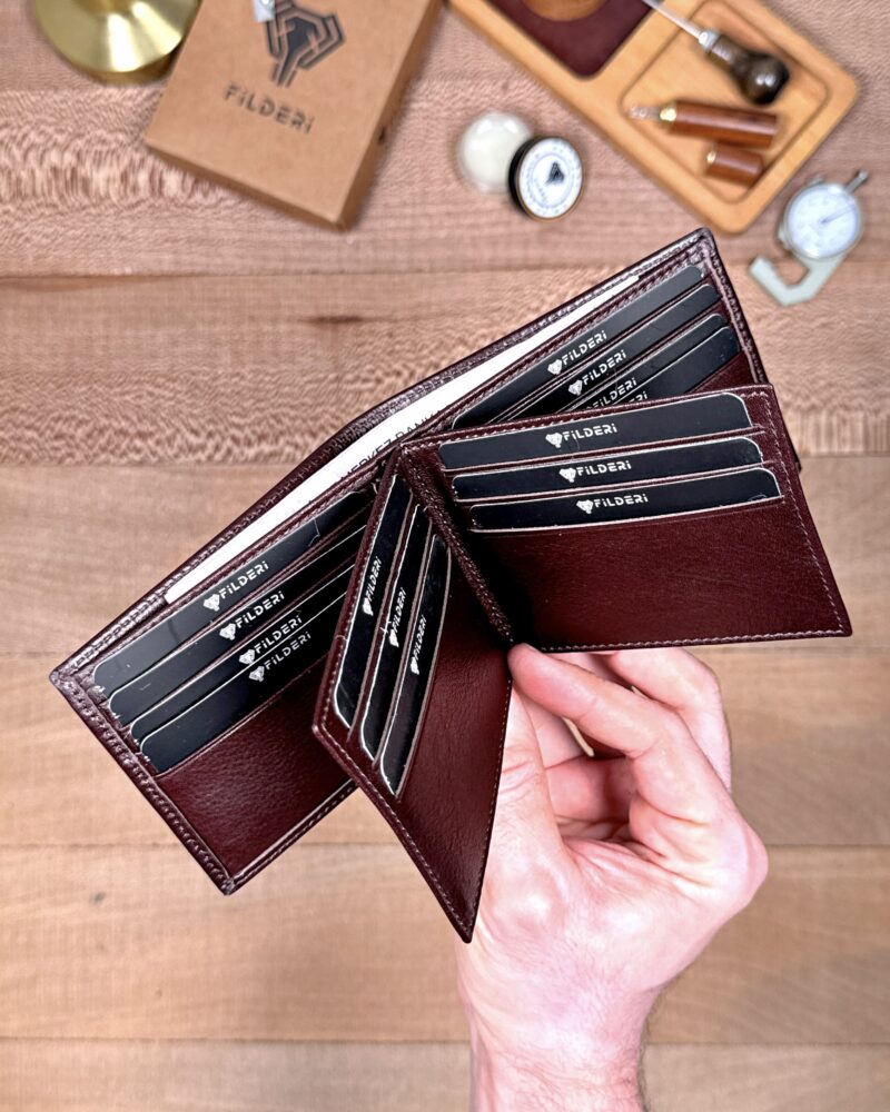 Erkek Cüzdan Kelebek Model – Hakiki Deri Acı Kahve | 2145