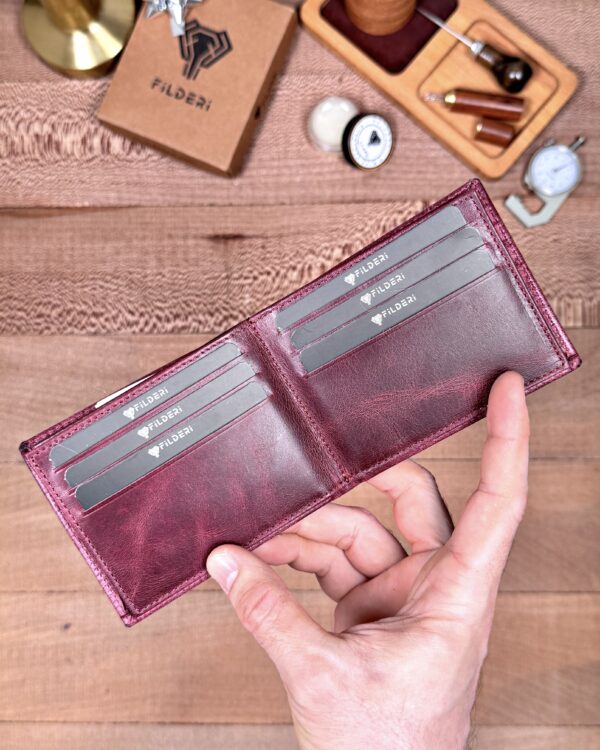Erkek Cüzdan Kelebek Model – Hakiki Deri Bordo | 2145