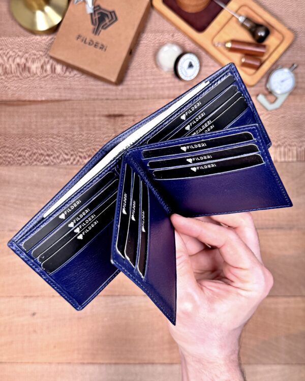 Erkek Cüzdan Kelebek Model – Hakiki Deri Lacivert | 2145