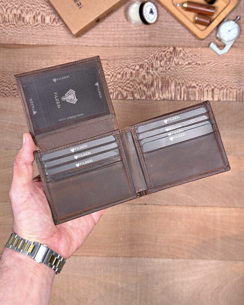 Erkek Cüzdan Kimlik Bölmeli – Hakiki Deri Kahve | 2146