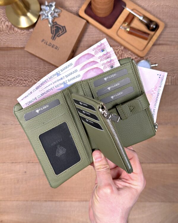 Küçük Kadın Cüzdan – Hakiki Deri Yeşil | 2149