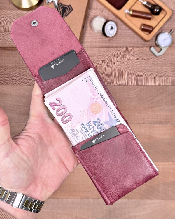 Hakiki Deri Pratik Cüzdan – Hızlı Erişimli – Bordo | 2142
