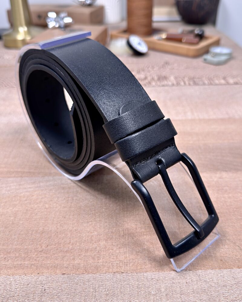 Erkek Kemer – Siyah Hakiki Deri, Klasik ve Günlük Kullanım Uyumlu