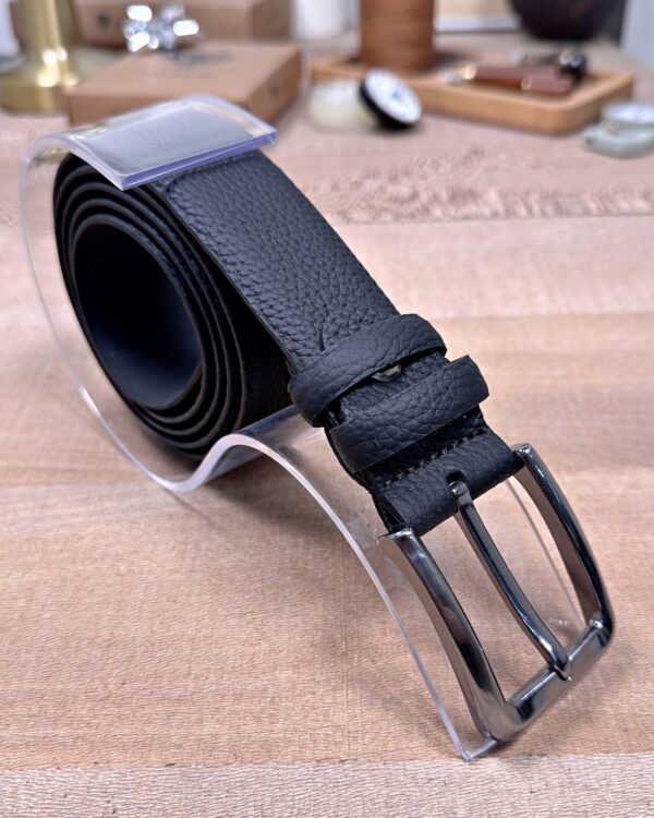 Erkek Kemer – Mat Siyah Hakiki Deri, Klasik Tarz Uyumlu