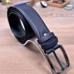 Erkek Kemer – Lacivert Kumaş Pantolon Uyumlu, Hakiki Deri