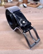 Erkek Kemer – Siyah Croco Desenli Hakiki Deri, Şık ve Klasik Tarz Uyumlu