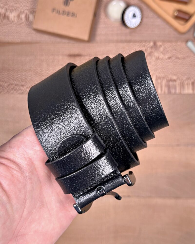 Erkek Kemer – Siyah Hakiki Deri, Kot Pantolon Uyumlu