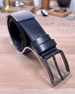 Erkek Kemer – Siyah Eskitme Hakiki Deri, Günlük Kullanım Uyumlu