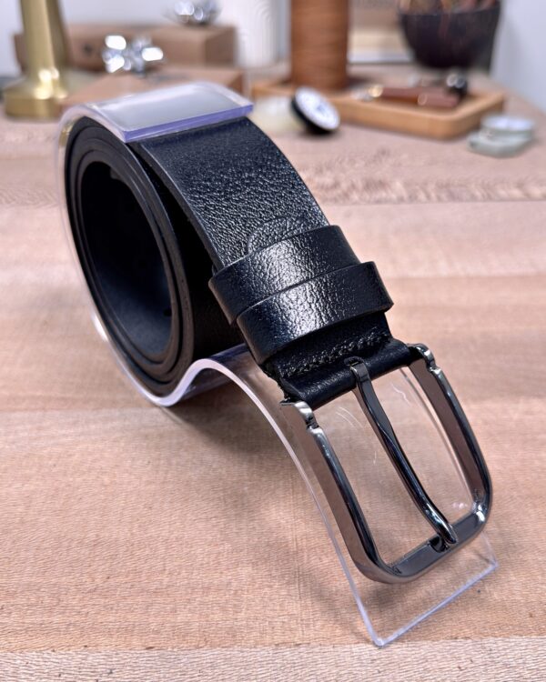 Erkek Kemer – Siyah Hakiki Deri, Kot Pantolon Uyumlu