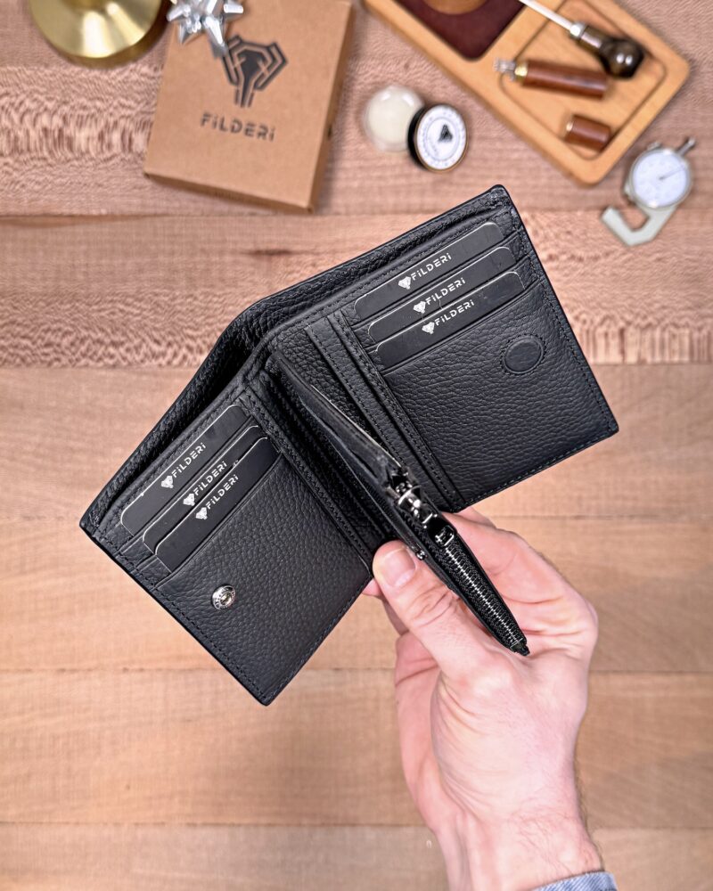 Hakiki Deri Cüzdan – Siyah Renk, Ultra Elite | 2044